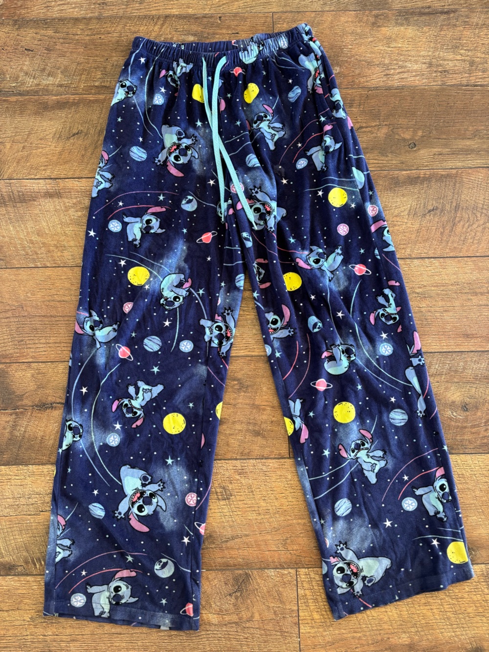 Disney Navy Blue Stitch Space-Print Pajama Bottoms - Picture 1 of 2